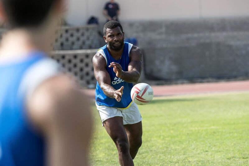 DUBAI, UNITED ARAB EMIRATES. 28 November 2017. Tavite Veredamu (28) is making his debut at the Rugby Sevens in Dubai for France nine years after leaving Fiji to join the French foreign legion. (Photo: Antonie Robertson/The National) Journalist: Paul Radley. Section: Sport.