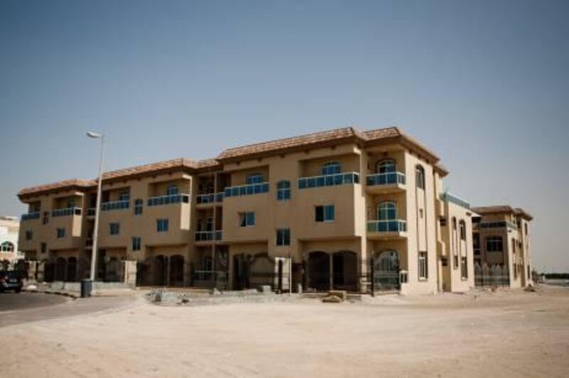 February 16, 2011 - Abu Dhabi, UAE - Residents of villas in Abu Dhabi Gate City may be evicted from their homes because the municipality has deemed them illegal. (Photo by Andrew Henderson / The National)