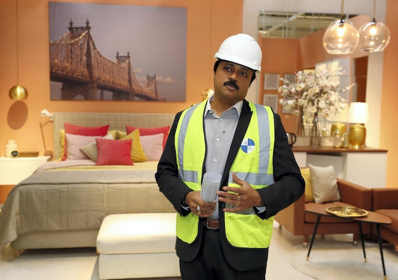 Dubai, United Arab Emirates - November 26th, 2019: Vinod Jayan, UAE and Oman Managing director. Sneak peek of the new IKEA store in Festival Plaza with a behind-the-scenes tour, preview of new offers, and business update ahead of the grand opening in December. Tuesday, November 26th, 2019 at Festival Plaza, Dubai. Chris Whiteoak / The National