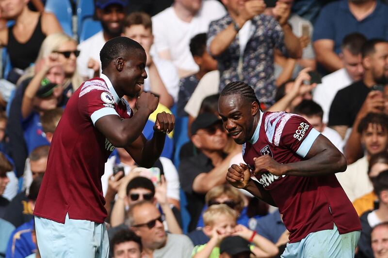 Michail Antonio 7 - Battled hard against a difficult Chelsea back three and was in the right place to put West Ham into the lead after the hour mark.  AFP