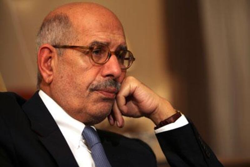 Mohammed ElBaradei on Saturday told Egyptians to boycott parliamentary elections scheduled for April. AP Photo