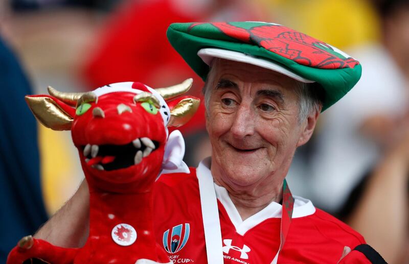 A Wales fan at the Tokyo Stadium. Reuters