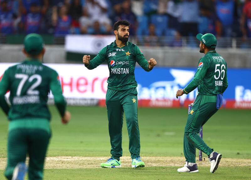 Shadab Khan - 8. Dismissed the attacking KL Rahul and Rishabh Pant. Has given away nothing with the ball so far. And can be really dangerous with the bat. Getty
