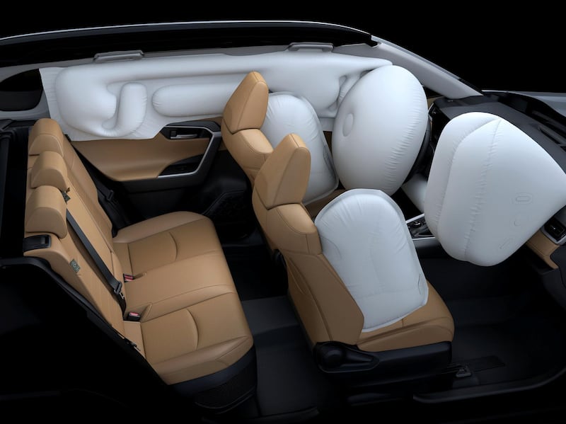 Airbags in the RAV4. Courtesy Toyota
