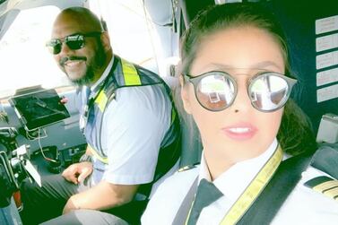 Yasmeen Al Maimani has become Saudi Arabia's first female first officer to fly a commercial plane in the Kingdom. Photo: Instagram 