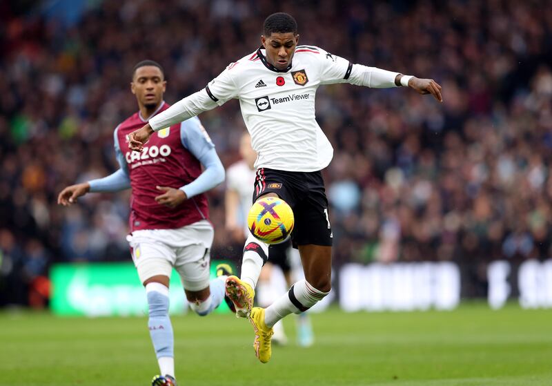 Marcus Rashford - 5 Silly fouls late on looked desperate. Ineffective on the right and the same on the left when Elanga came on. PA
