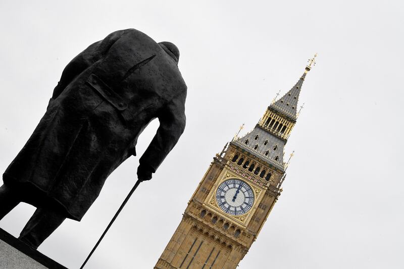 The Elizabeth Tower, more commonly known as Big Ben, is seen with a statue of former British Conservative Prime Minister Winston Churchill in the foreground, in London, UK. Reuters