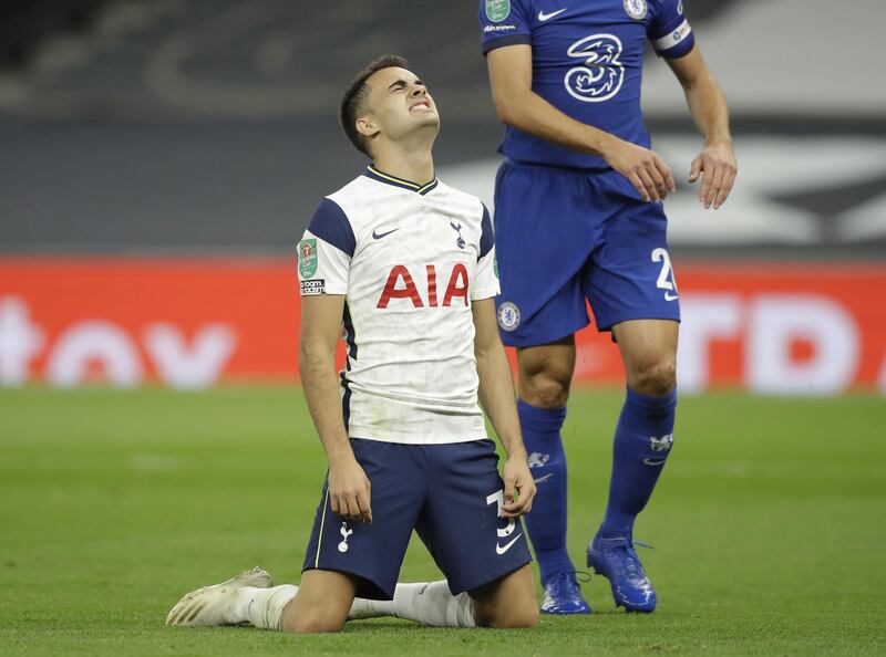 Sergio Reguilon - 6:  Debutant was badly at fault for Chelsea’s goal when he lost possession in his own half and was then left for dead on the deck by Azpilicueta, who eased past his desperate diving challenge before setting up Werner. Should have done better with chance early in second half but side-foot finish easily stopped by Mendy. Cross set up Lamela’s equaliser. A mixed bag. EPA