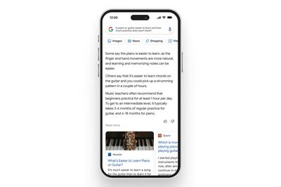 AI features in Google Search will provide a conversational answer at the top. Google