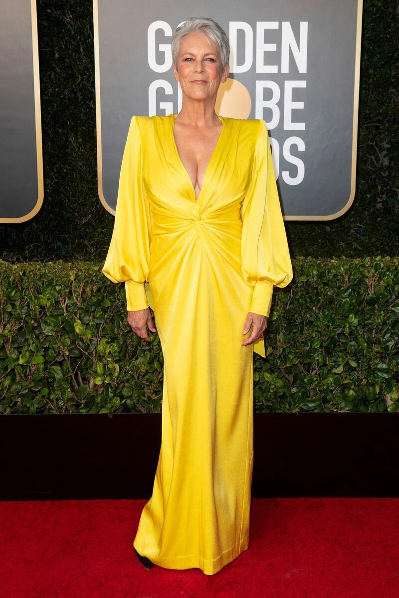 Jamie Lee Curtis attends the 78th annual Golden Globe Awards in Beverly Hills, California, on February 28, 2021. AFP