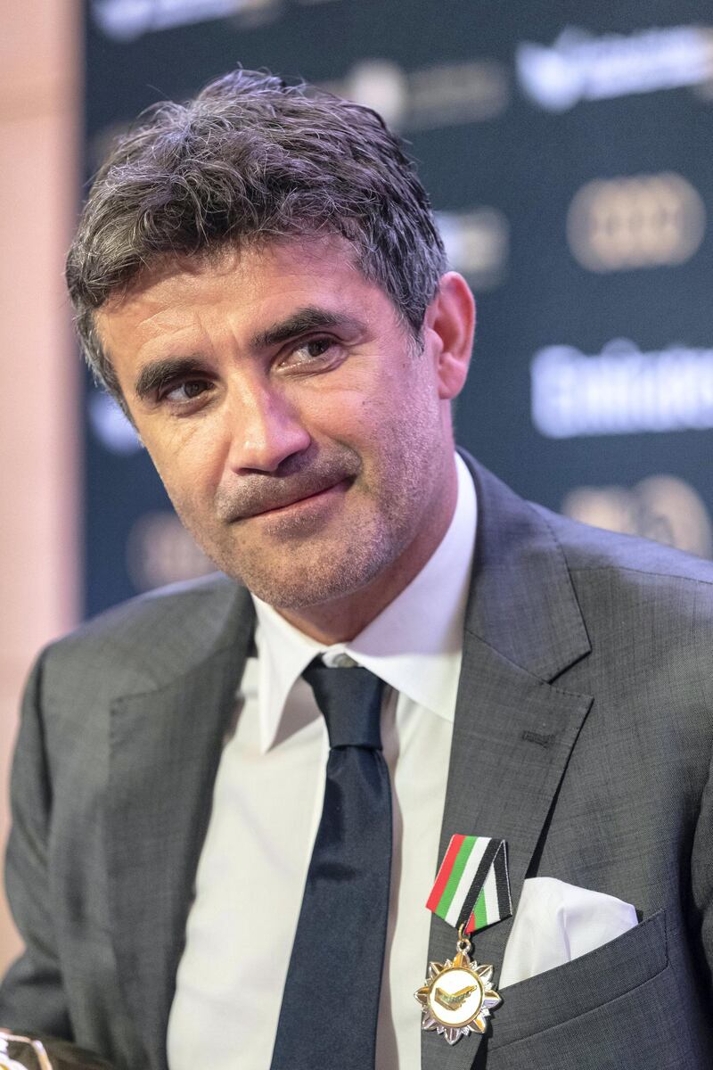 ABU DHABI, UNITED ARAB EMIRATES. 10 MAY 2018. Arabian Gulf League Awards 2018-2017 Season. Held at the Emirates Palace. The Leader Award, Best Coach, Zoran Mamic, Team Al Ain. (Photo: Antonie Robertson/The National) Journalist: John McAuley. Section: Sport.