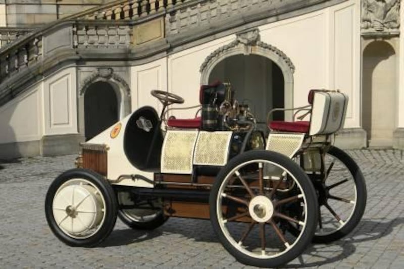 Hybrid car designed by Ferdinand Porsche, which was a battery powered vehicle made in 1900 called the Porsche Semper Vivus. (Handout courtesy Porsche)