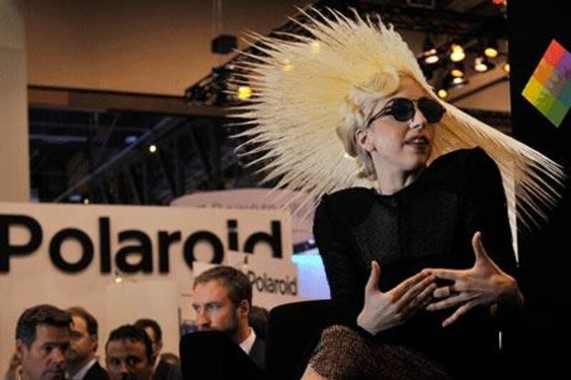 The singer Lady Gaga's partnership with Polaroid was announced at the 2010 International Consumer Electronics Show in Las Vegas last week.