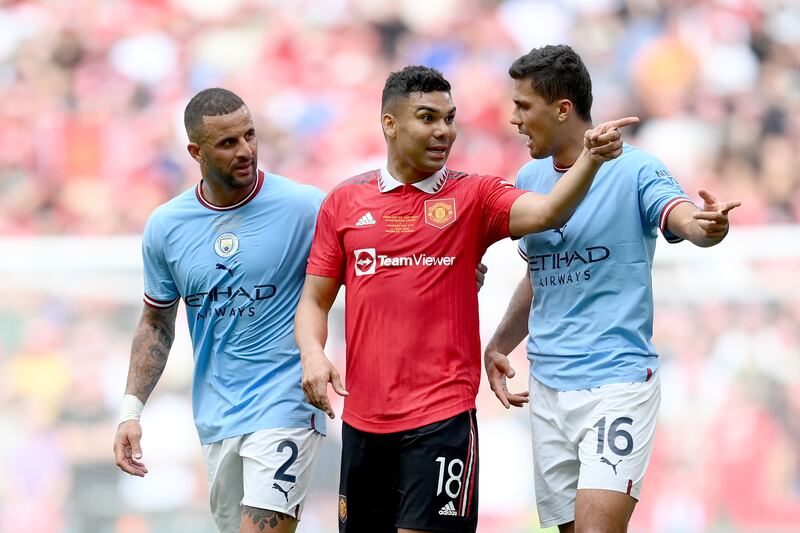 Casemiro - 6: Man of the match in the League Cup final, he didn’t have the same impact though he smelled danger to clear a Haaland attack later in first half. Passes went astray, but he’s still a top performer and important for United in the near future. Getty