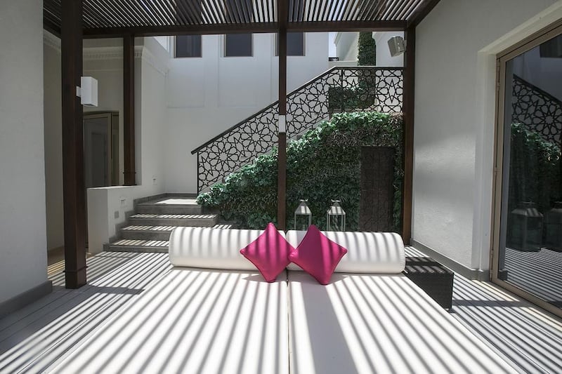 The master bedroom sun bathing area. Mona Al Marzooqi / The National