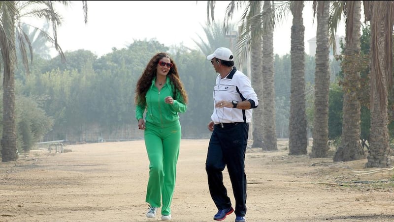 Ghada Abdel Razek, left, in a scene from her new political drama Al Sayida Al Oula. Courtesy Abu Dhabi Media