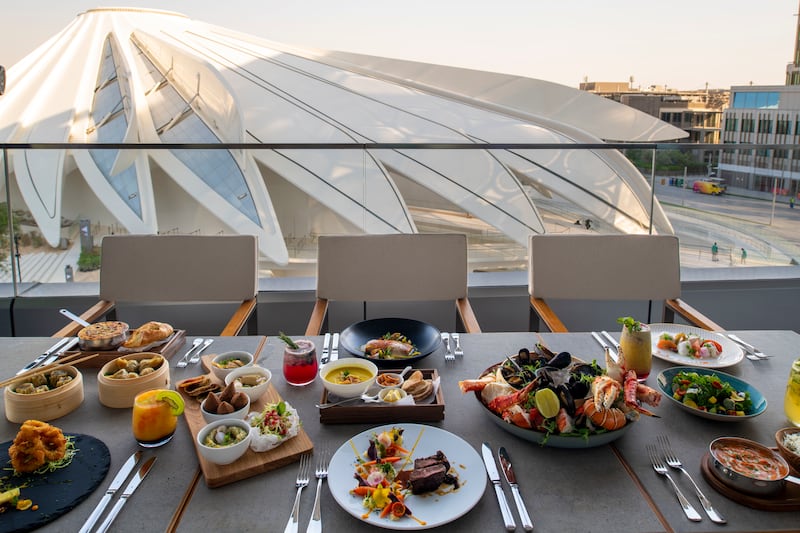 A selection of the dishes on offer at the brunch at the 2020 Club by Emaar at Expo 2020 Dubai. Photo: Emaar Hospitality Group