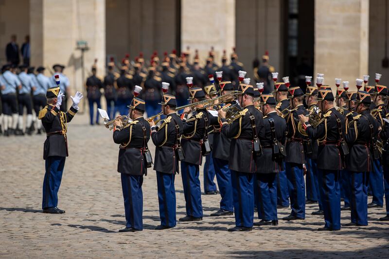 A French honour guard at the Army Museum. Photo: Presidential Court