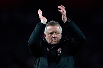 epa08139061 Sheffield United manager Chris Wilder at the end of the English Premier League soccer match between Arsenal and Sheffield United at the Emirates Stadium, London, Britain, 18 January 2020.  EPA/WILL OLIVER EDITORIAL USE ONLY. No use with unauthorized audio, video, data, fixture lists, club/league logos or 'live' services. Online in-match use limited to 120 images, no video emulation. No use in betting, games or single club/league/player publications.