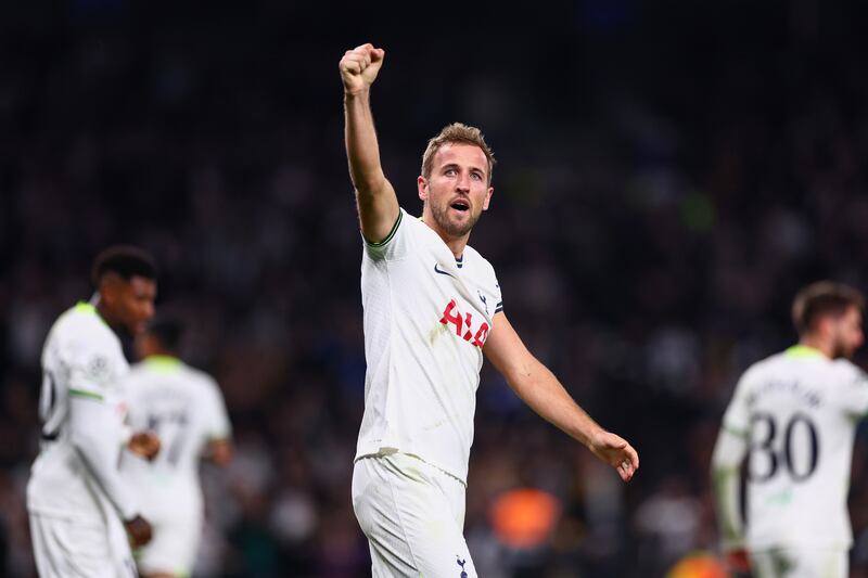 Harry Kane celebrates a goal which is later disallowed. Getty