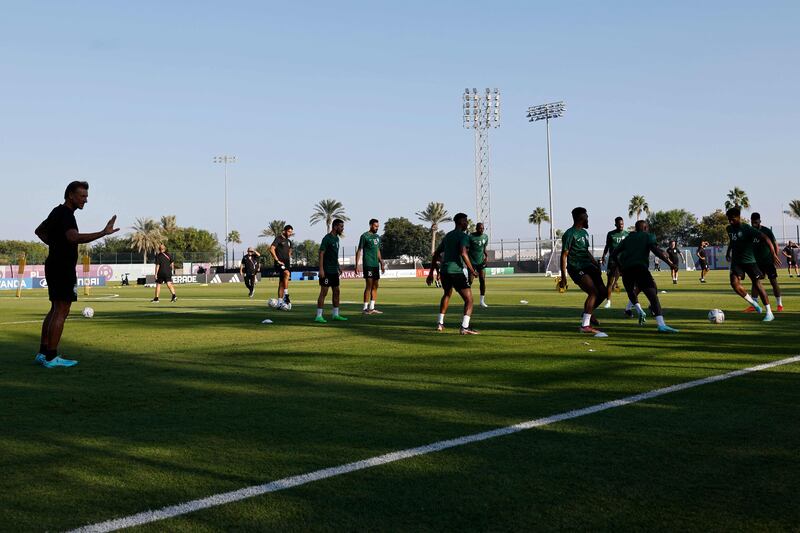 Saudi Arabia at the Sealine Training Site in Qatar. AFP