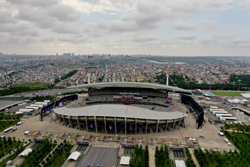 Ataturk Olympic Stadium ahead of the Champions League final. Reuters