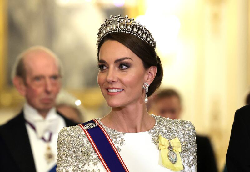 The Princess of Wales arrives at Buckingham Palace. PA