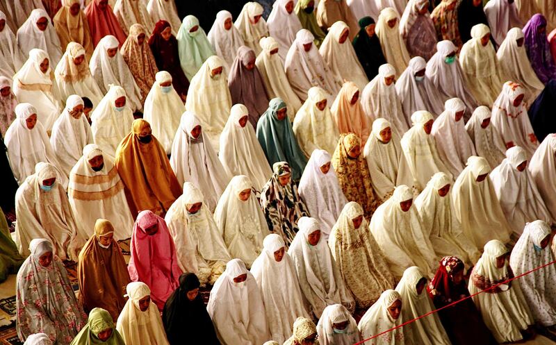 Muslims gather to pray at the Islamic Centre Mosque to mark Eid Al Adha in Lhokseumawe, in Aceh, Indonesia.