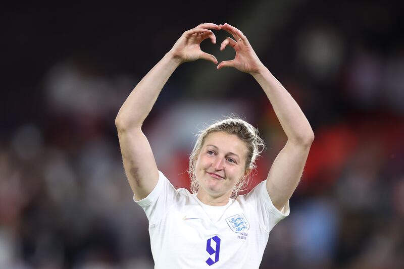 Ellen White celebrates making the Euro final. Getty