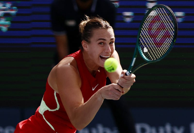 Aryna Sabalenka's performance declined dramatically after winning the first set against Donna Vekic at the Dubai Duty Free Tennis Championships. Reuters