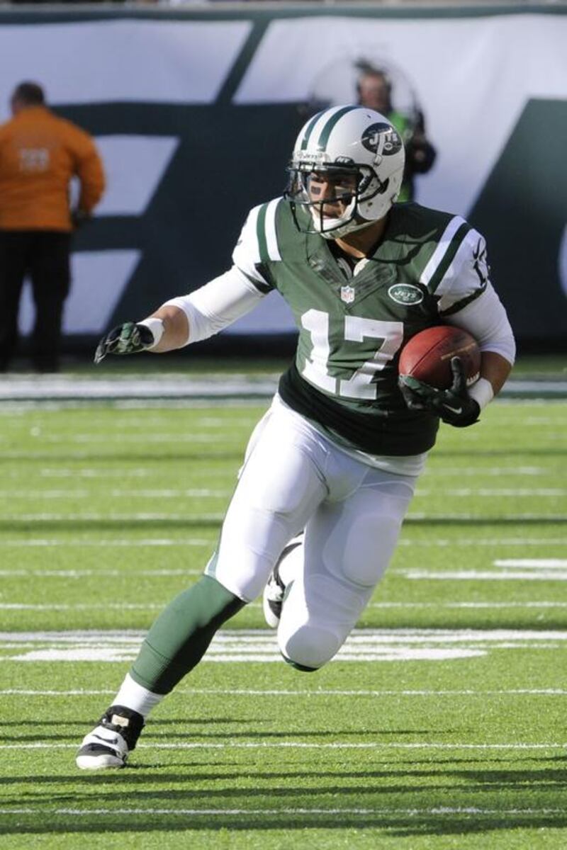 Greg Salas’ work in offseason is paying off, and is impressing in scrimmage for New York Jets. Bill Kostroun / AP Photo