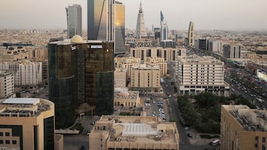 A view of central Riyadh. The contraction of the Saudi economy was primarily driven by a 10.6 per cent decline in oil activities. Reuters
