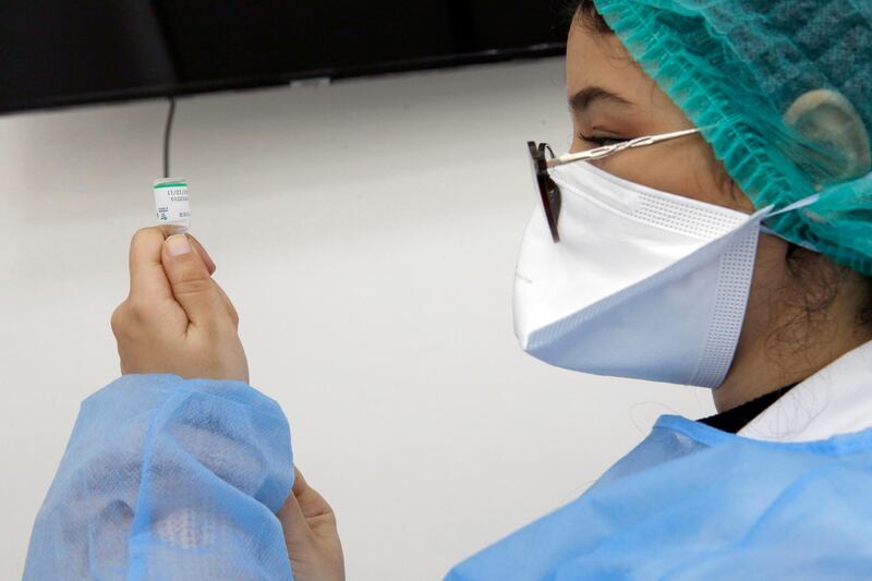 A Moroccan nurse prepares a syringe with the Sinopharm Covid-19 vaccine in Casablanca, Morocco. AP Photo