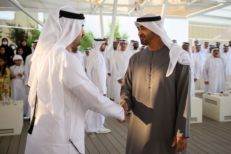 President Sheikh Mohamed receives Sheikh Maktoum bin Mohammed bin Rashid Al Maktoum, Deputy Ruler of Dubai, Deputy Prime Minister and Minister of Finance.