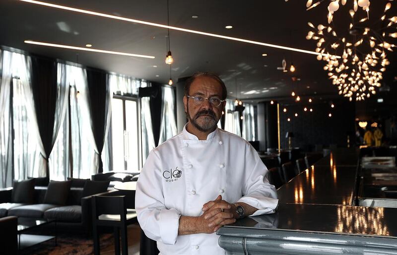 The Australian celebrity chef Greg Malouf at his new restaurant, Clé Dubai, at Al Fattan Currency House, DIFC. Satish Kumar / The National