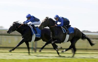 Emotionless, left, will be another Godolphin horse to watch out for. Alan Crowhurst / Getty Images