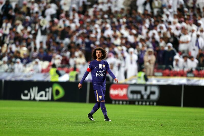 Al Ain captain Omar Abdulrahman scored twice in the 3-2 victory over Bunyodkor in the Asian Champions League on Tuesday. Christopher Pike / The National 