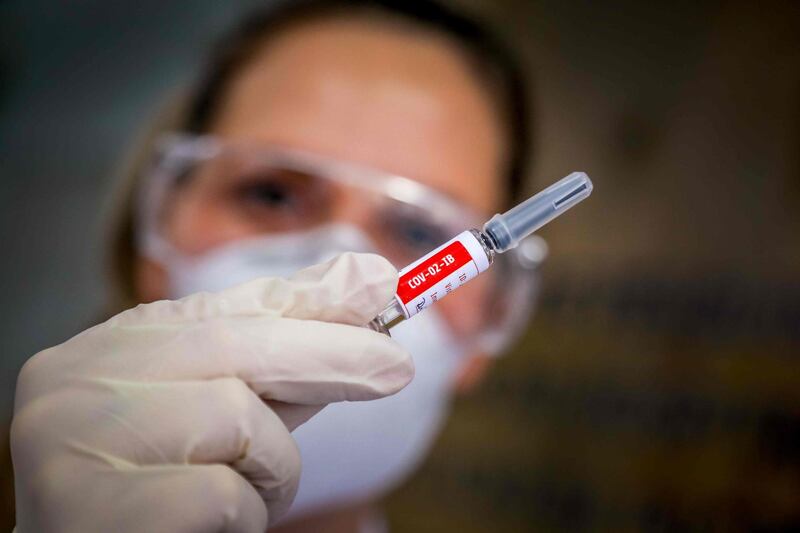 (FILES) In this file photo taken on August 8, 2020, a nurse shows a COVID-19 coronavirus vaccine produced by Chinese company Sinovac Biotech at Sao Lucas Hospital in Porto Alegre, southern Brazil.  Chinese pharmaceutical firm Sinovac Biotech on November 10, 2020 stood by the safety of its Covid-19 vaccine after Brazilian regulators halted trials in the South American country citing an "adverse incident" involving a volunteer recipient. / AFP / SILVIO AVILA
