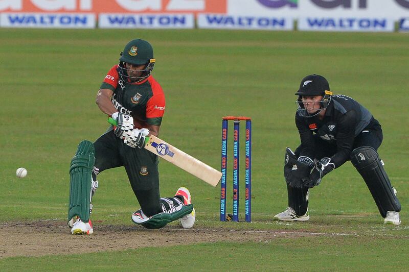 Shakib Al Hasan top-scored for his team and took two wickets. AFP