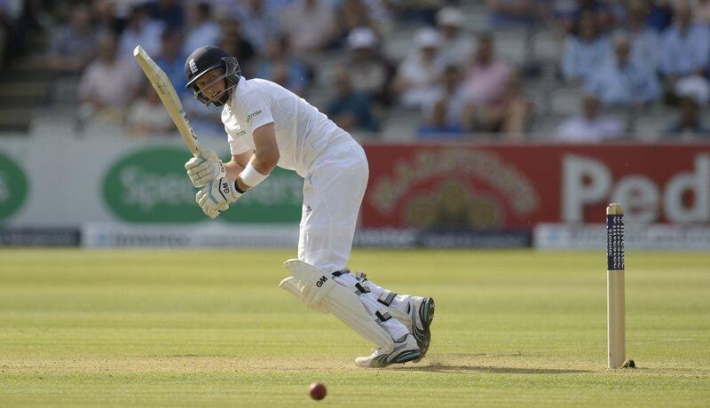 Joe Root plays a shot during Day 1 of the first Test against Sri Lanka on Thursday. Philip Brown / Reuters / June 12, 2014