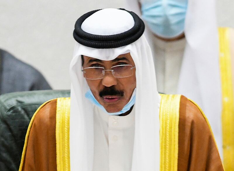 The Emir of Kuwait Sheikh Nawaf Al Ahmad Al Sabah in 2020. AP