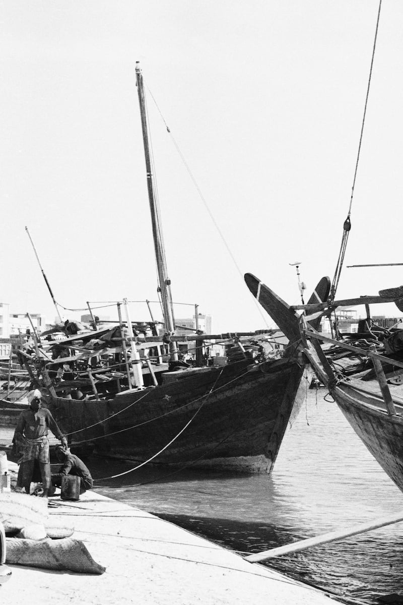 Dhows on the creek, taken in February 1970.
Courtesy Michael Hamilton-Clark