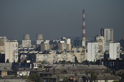 The outskirts of Kyiv in the aftermath of shelling on Tuesday morning. EPA 