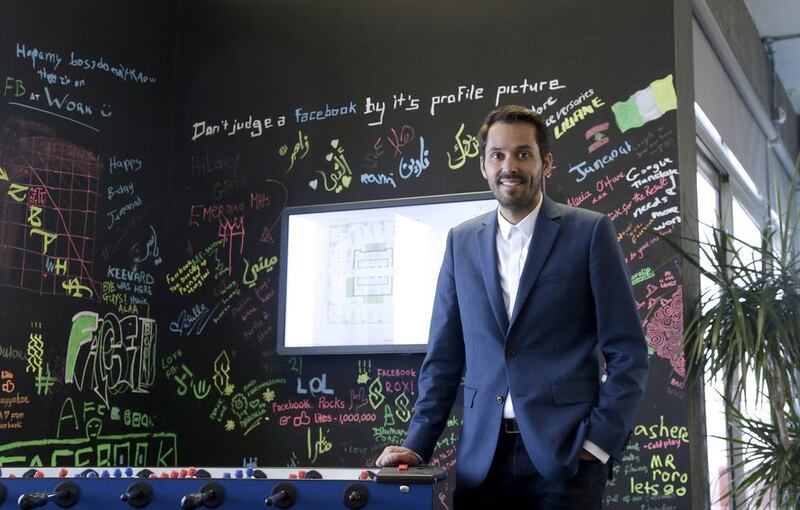 Jonathan Labin, the managing director for Mena and Pakistan at Facebook, spends 20 minutes checking his social media newsfeeds first thing every morning. Jeffrey E Biteng / The National