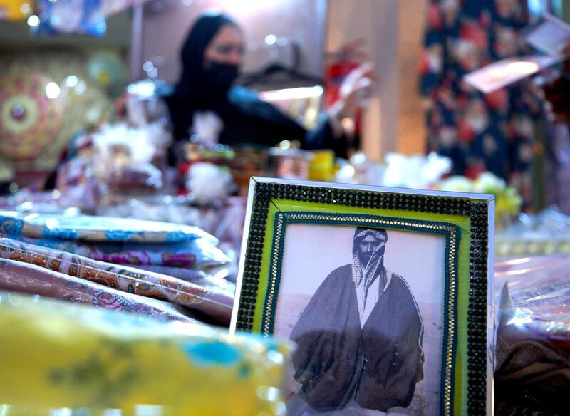 Abu Dhabi, United Arab Emirates, January 10, 2021.  A picture frame for sale at the Arabic market area.
Sheikh Zayed Festival.
Victor Besa/The National
Section:  NA
Reporter:  Saeed Saeed
