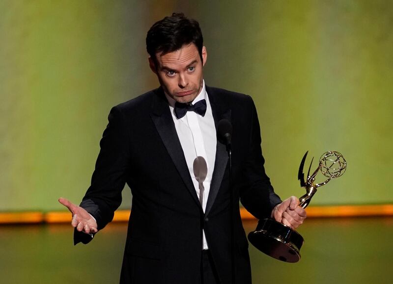 Bill Hader accepts the award for Lead Actor in a Comedy Series for 'Barry'. Photo: Reuters