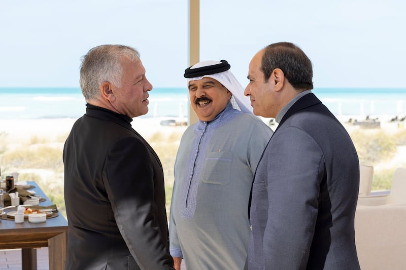 King Abdullah, King Hamad and Mr El Sisi

