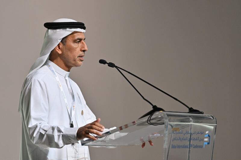 Abdelrahman Al Saleh, director general of Dubai's Department of Finance, announced projects worth Dh25 billion ($6.81 billion) will be built using both public and private money. Photo: WAM