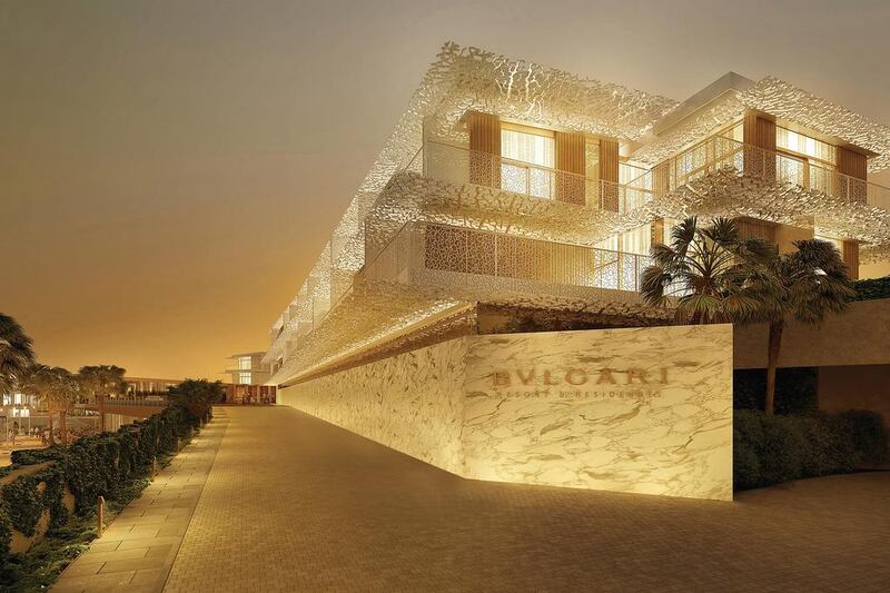 The Bvlgari Residences Dubai will be comprised of 165 apartments, 8 penthouses and 15 mansions Courtesy Meraas