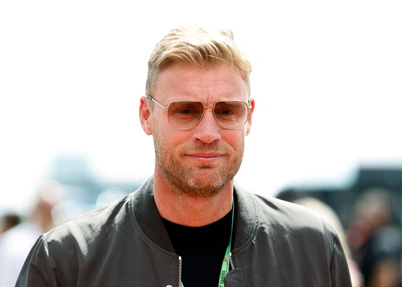 Former cricketer Andrew Flintoff arrives. Reuters